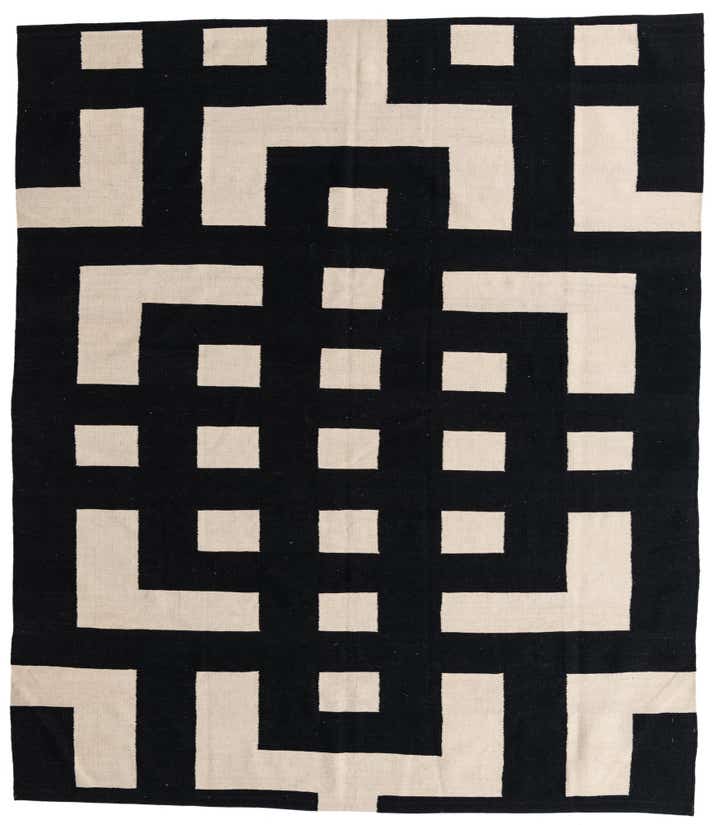8' 2 x 9' 6 Hand Woven Kilim Modern Wool Rug
