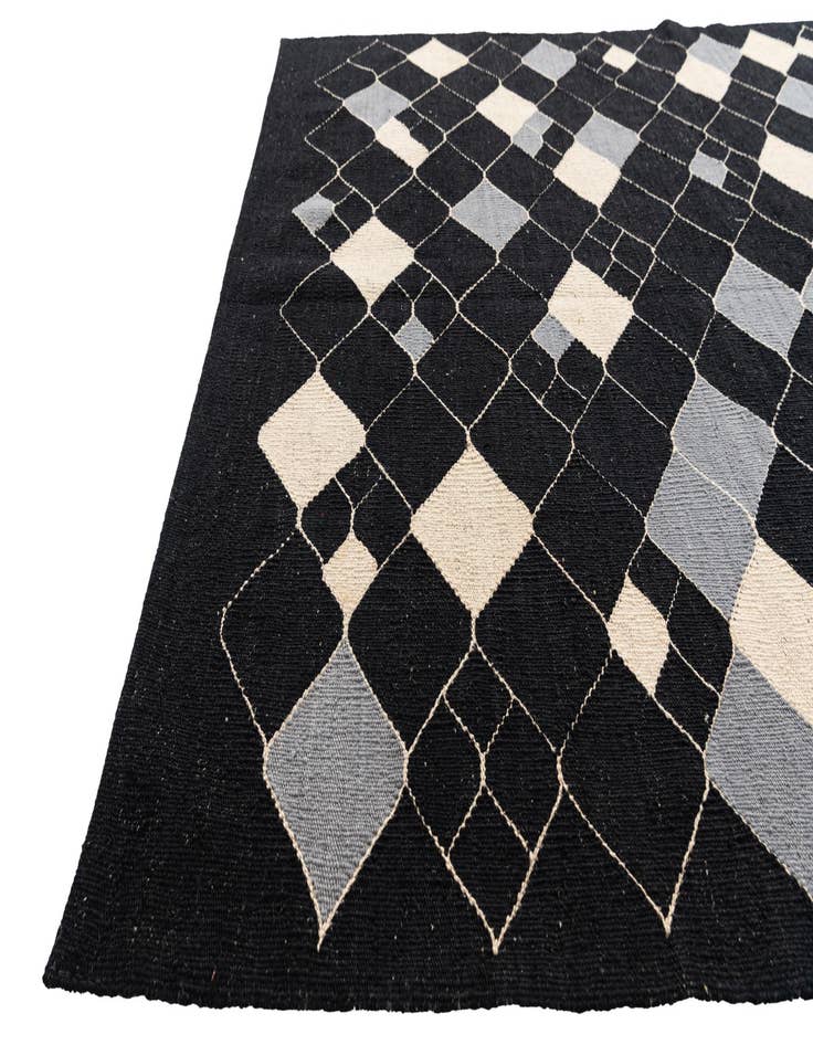 Detail image of 4' 10 x 6' 7  Hand Woven Kilim Modern Wool Rug