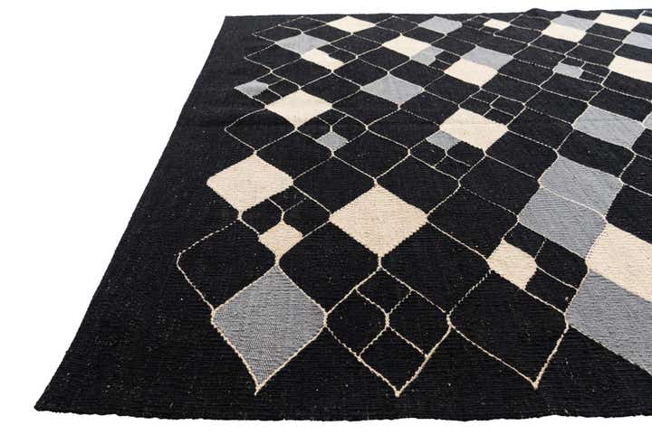 4' 10 x 6' 7 Hand Woven Kilim Modern Wool Rug