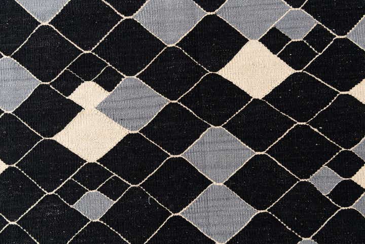 4' 10 x 6' 7 Hand Woven Kilim Modern Wool Rug