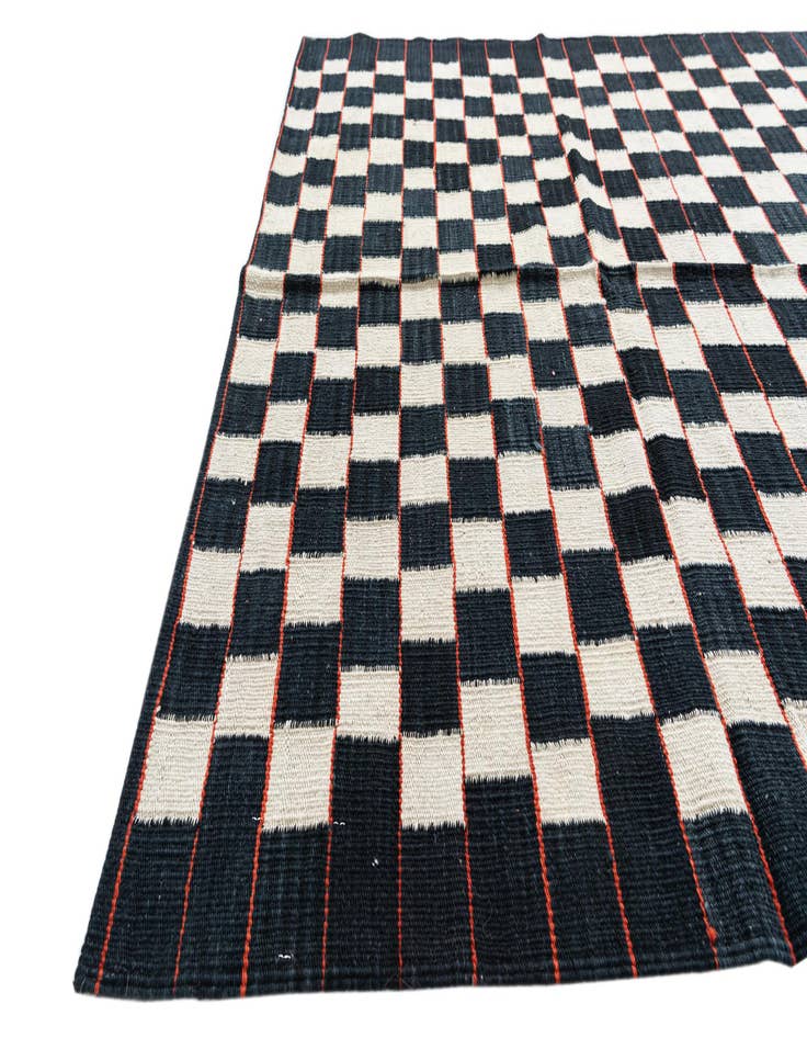 Detail image of 4' 6 x 5' 10  Hand Woven Kilim Modern Wool Rug