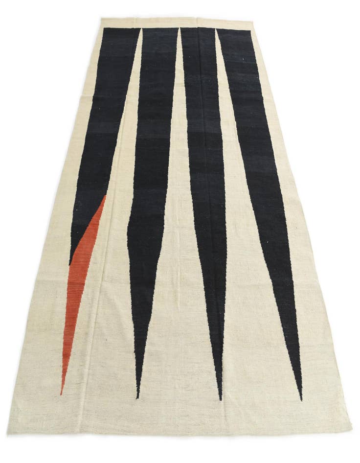 Detail image of 7' x 9' 6  Hand Woven Kilim Modern Wool Rug