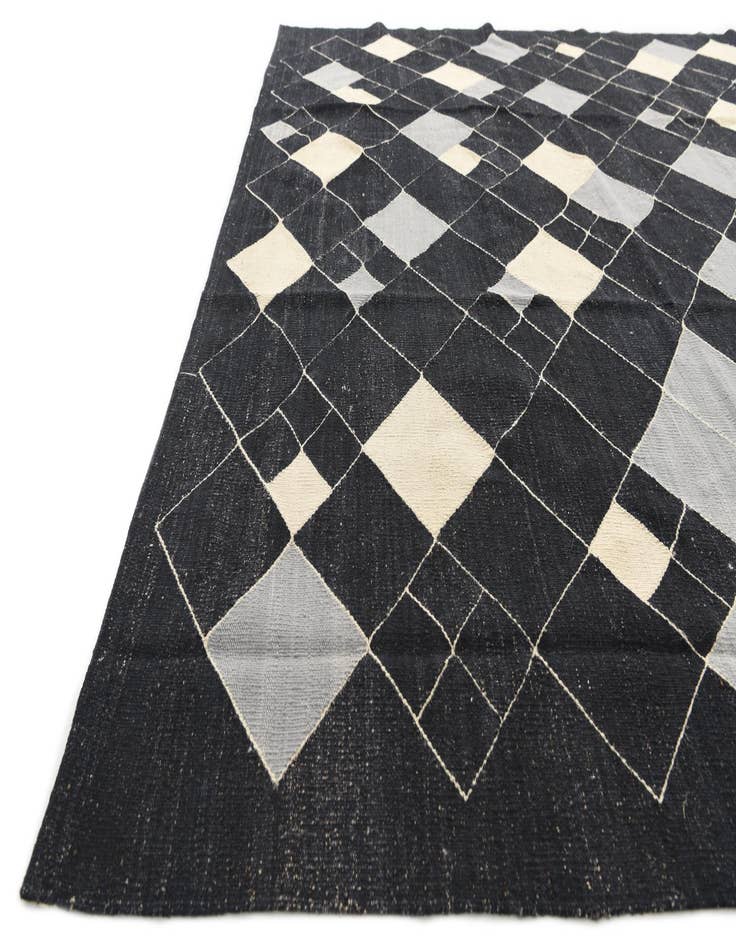 Detail image of 8' 2 x 9' 7  Hand Woven Kilim Modern Wool Rug