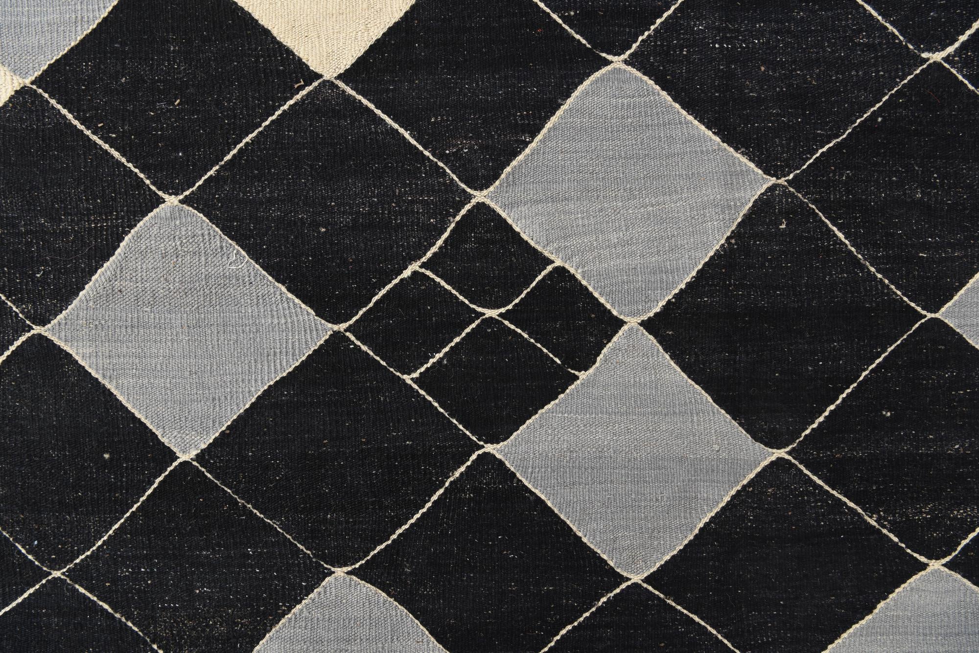 8' 2 x 9' 7 Hand Woven Kilim Modern Wool Rug