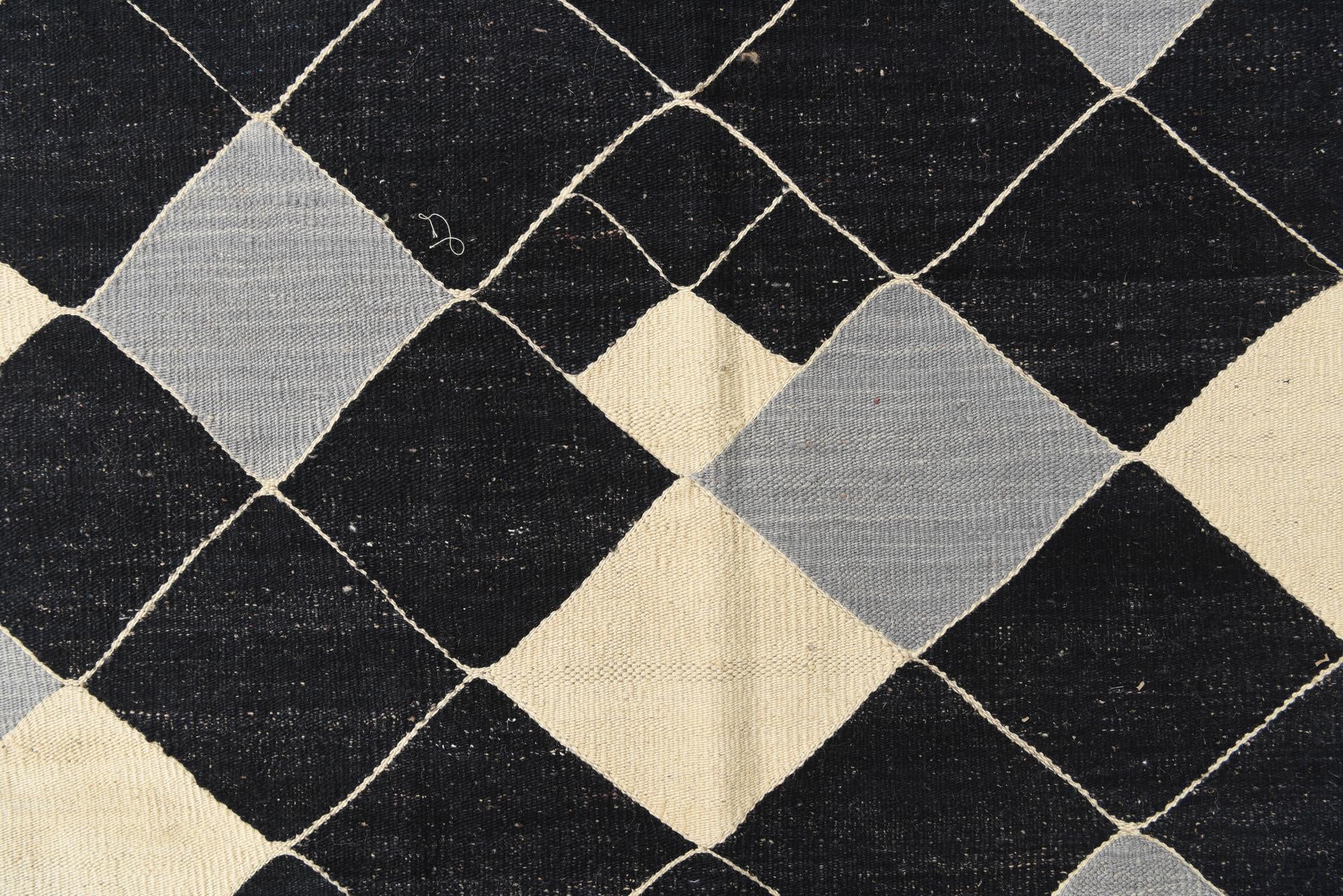 8' 2 x 9' 7 Hand Woven Kilim Modern Wool Rug