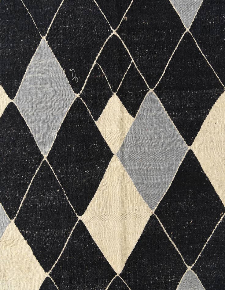 Detail image of 8' 2 x 9' 7  Hand Woven Kilim Modern Wool Rug