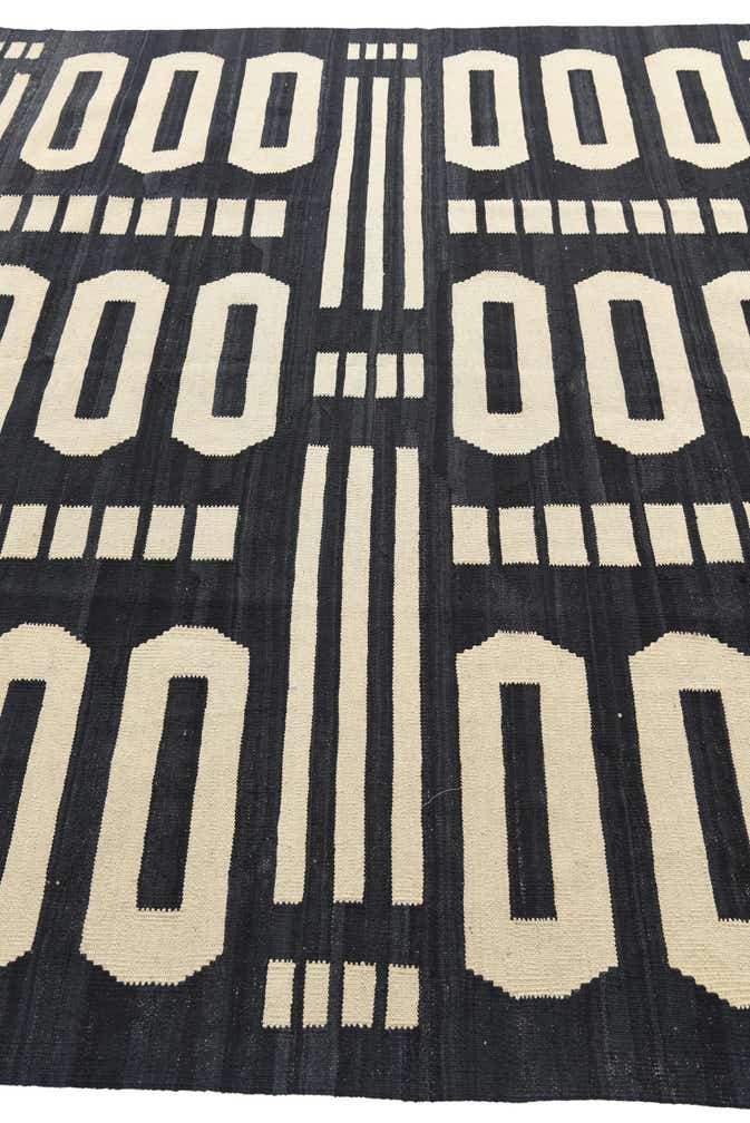 6' 6 x 9' 8 Hand Woven Kilim Modern Wool Rug