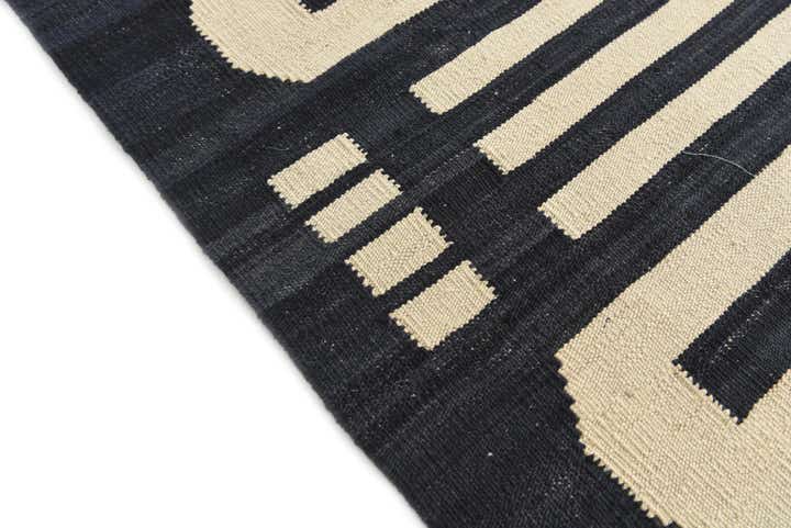 6' 6 x 9' 8 Hand Woven Kilim Modern Wool Rug