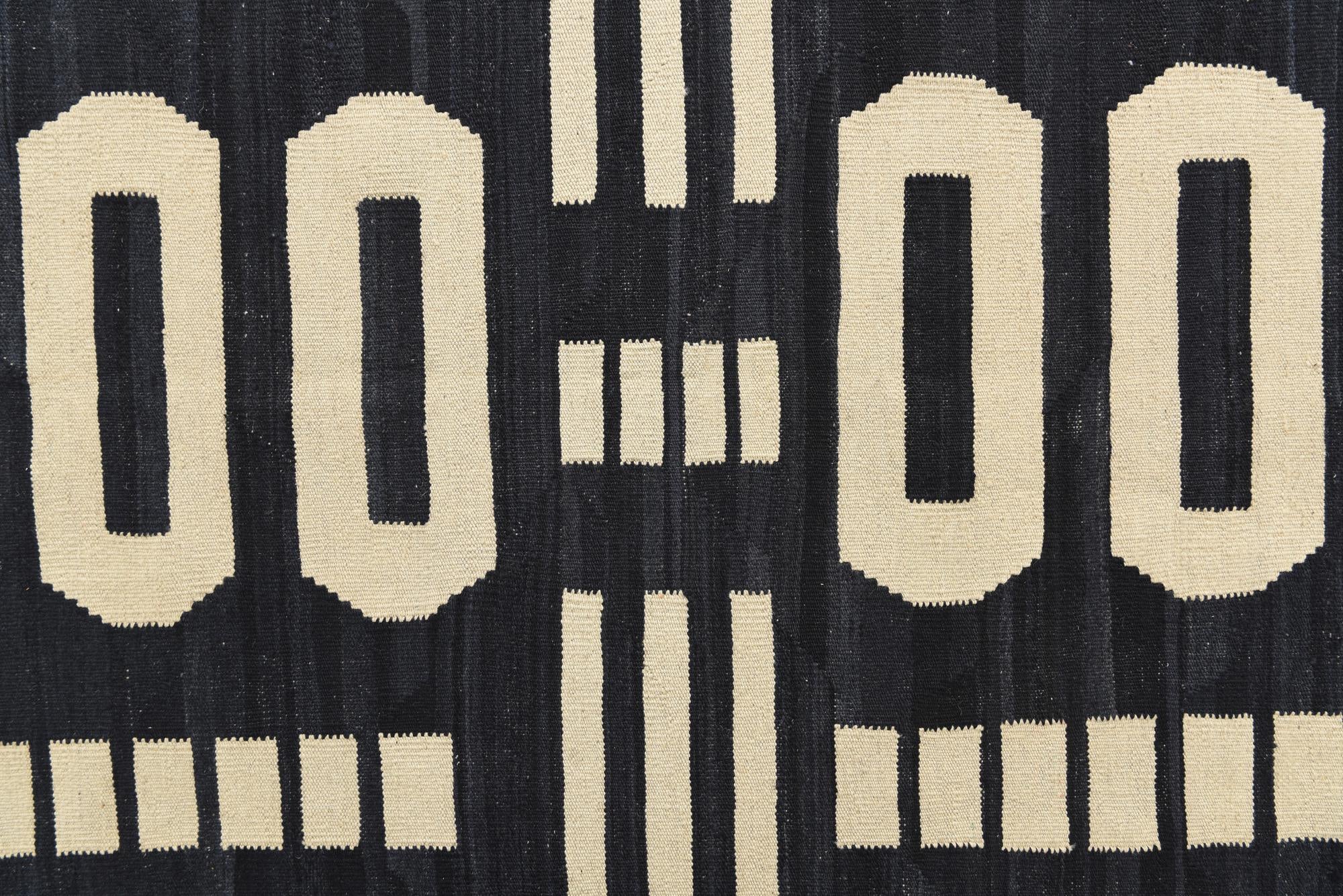 6' 6 x 9' 8 Hand Woven Kilim Modern Wool Rug