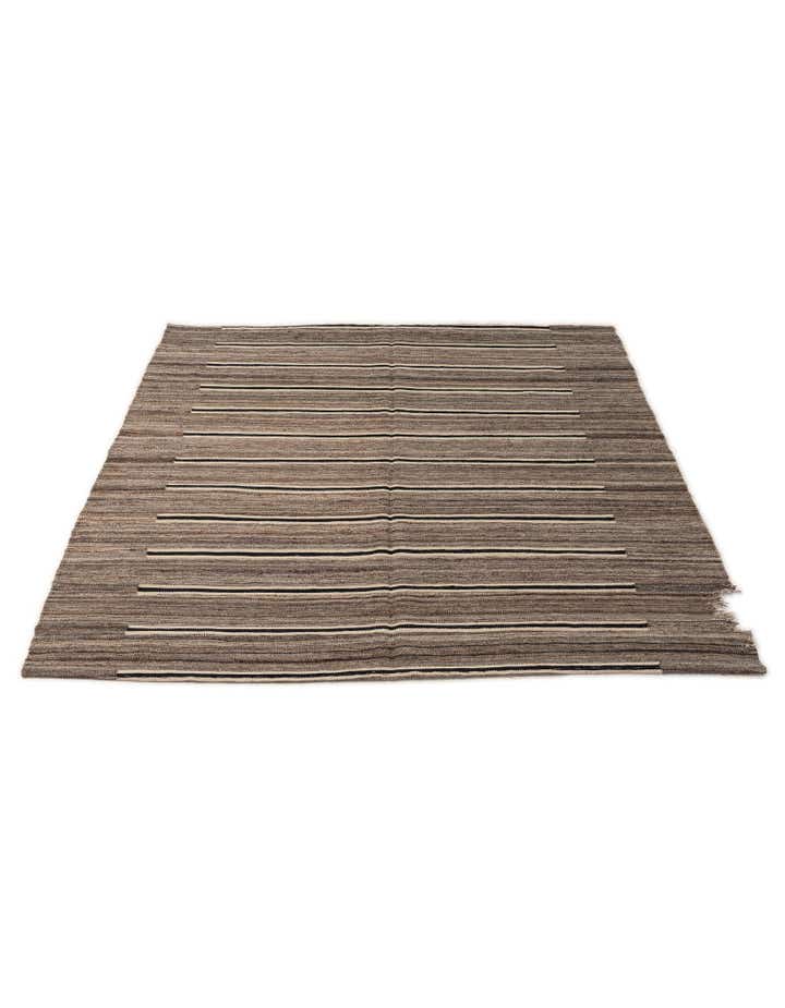 5' 6 x 6' 3 Hand Woven Kilim Modern Wool Rug