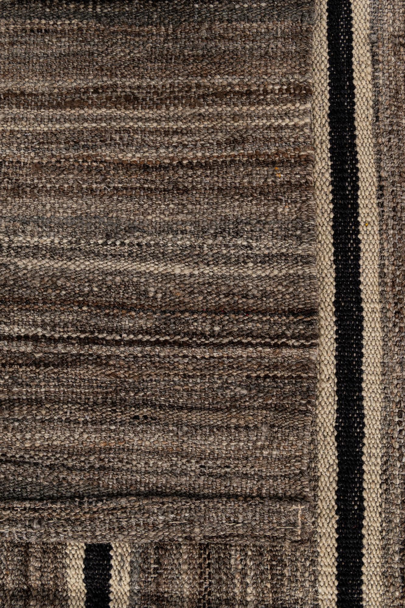 5' 6 x 6' 3 Hand Woven Kilim Modern Wool Rug