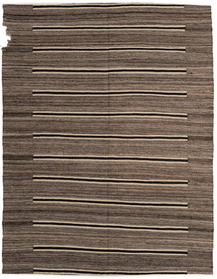 Detail image of 5' 6 x 6' 3 Hand Woven Kilim Modern Wool Rug