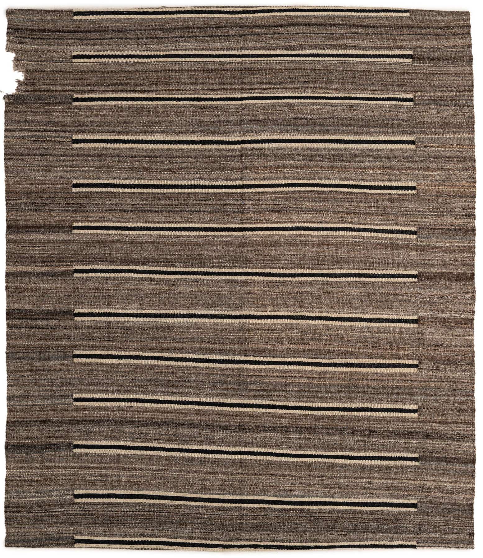5' 6 x 6' 3 Hand Woven Kilim Modern Wool Rug