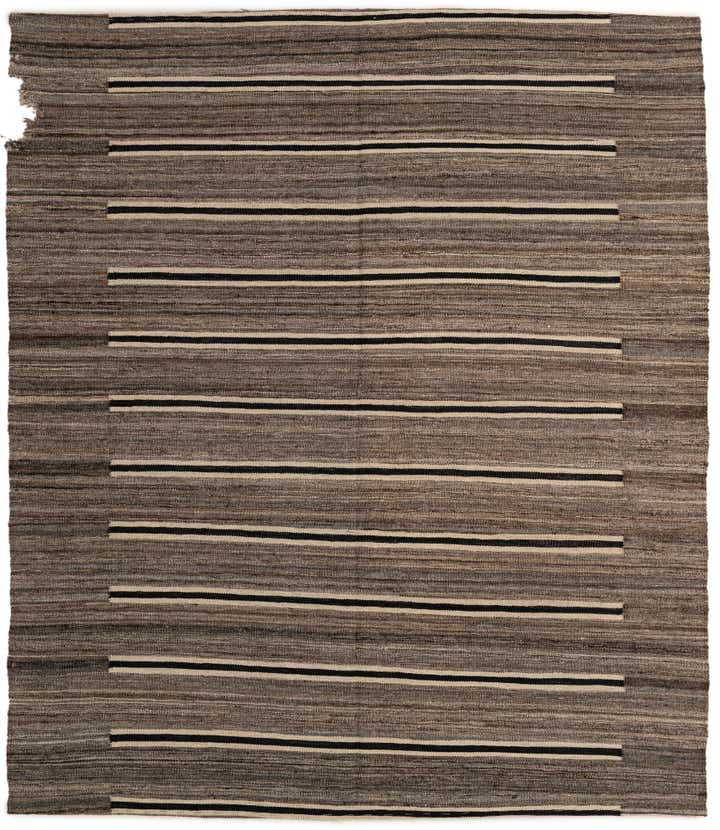 5' 6 x 6' 3 Hand Woven Kilim Modern Wool Rug