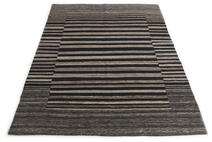 5' 2 x 6' 3 Hand Woven Kilim Modern Wool Rug