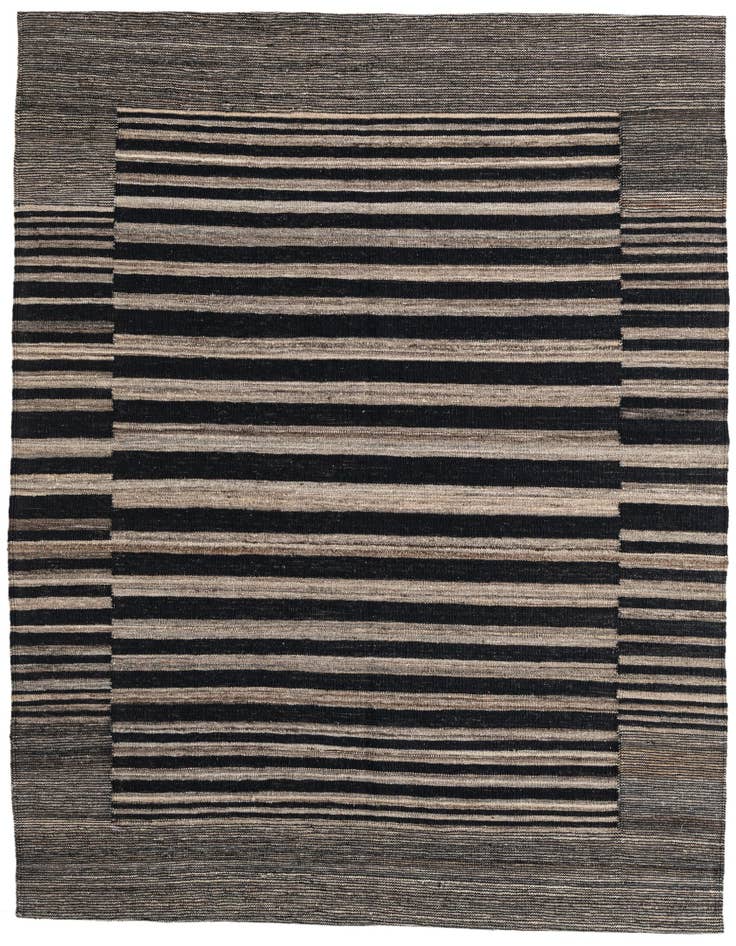 Detail image of 5' 4 x 6' 2 Hand Woven Kilim Modern Wool Rug