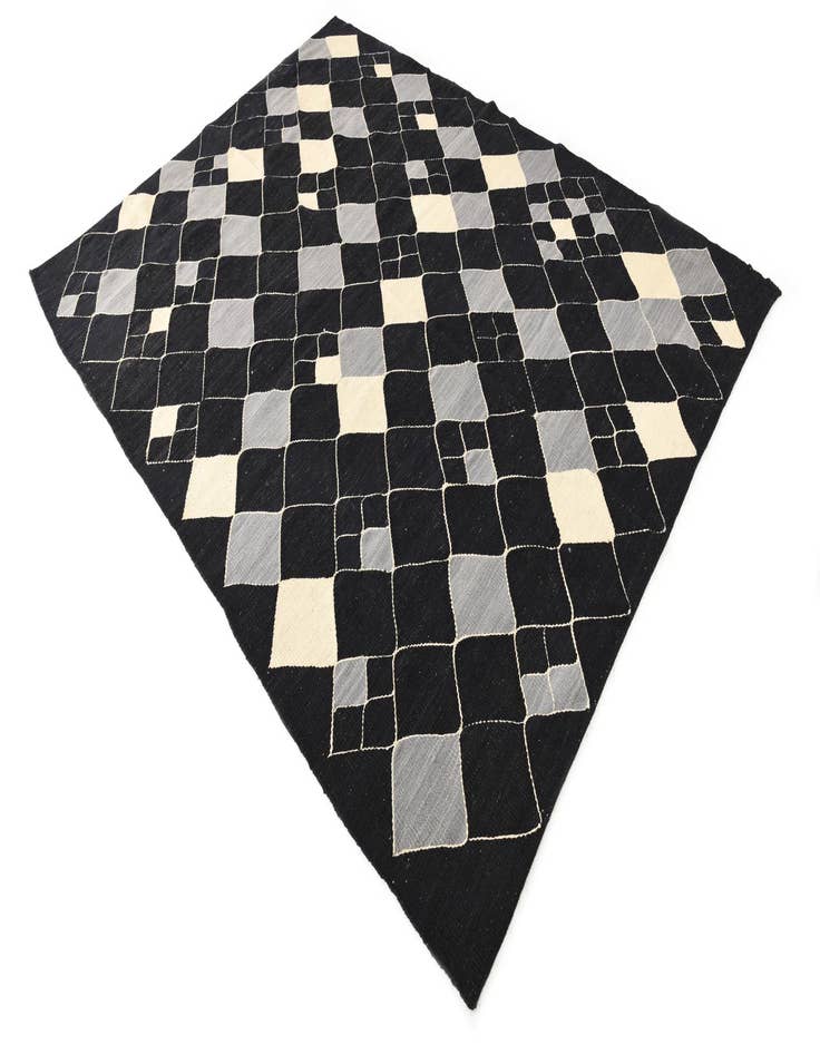 Detail image of 5' 10 x 7' 8  Hand Woven Kilim Modern Wool Rug