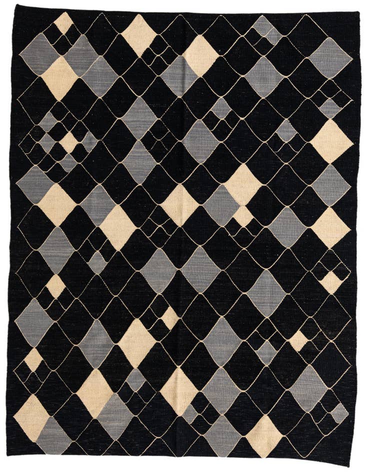 Detail image of 5' 10 x 7' 8 Hand Woven Kilim Modern Wool Rug
