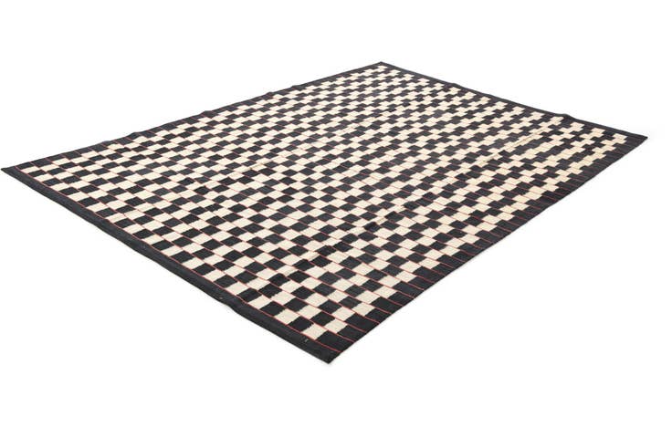 Detail image of 6' 9 x 9' 6 Hand Woven Kilim Modern Wool Rug