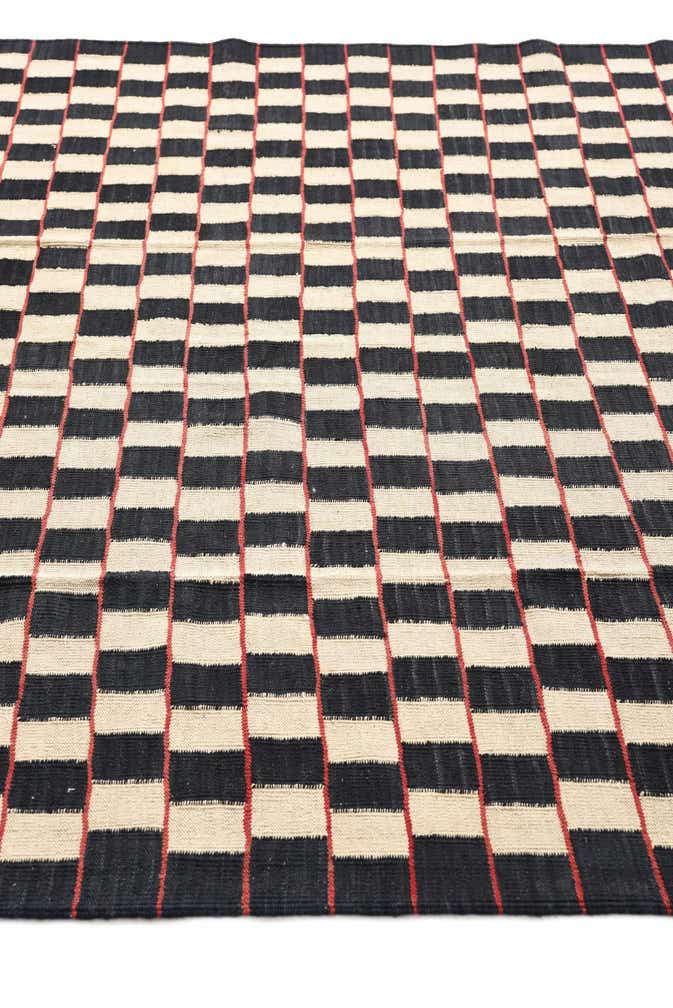 6' 9 x 9' 6 Hand Woven Kilim Modern Wool Rug