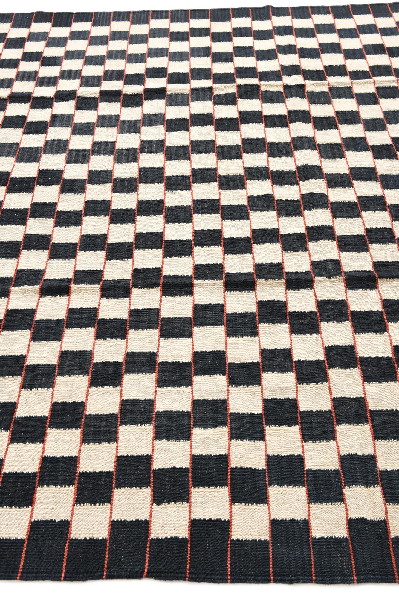 6' 8 x 9' 6 Hand Woven Kilim Modern Wool Rug