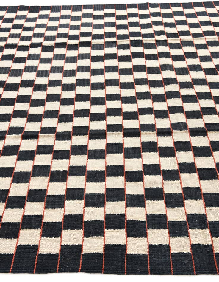 Detail image of 6' 8 x 9' 6  Hand Woven Kilim Modern Wool Rug