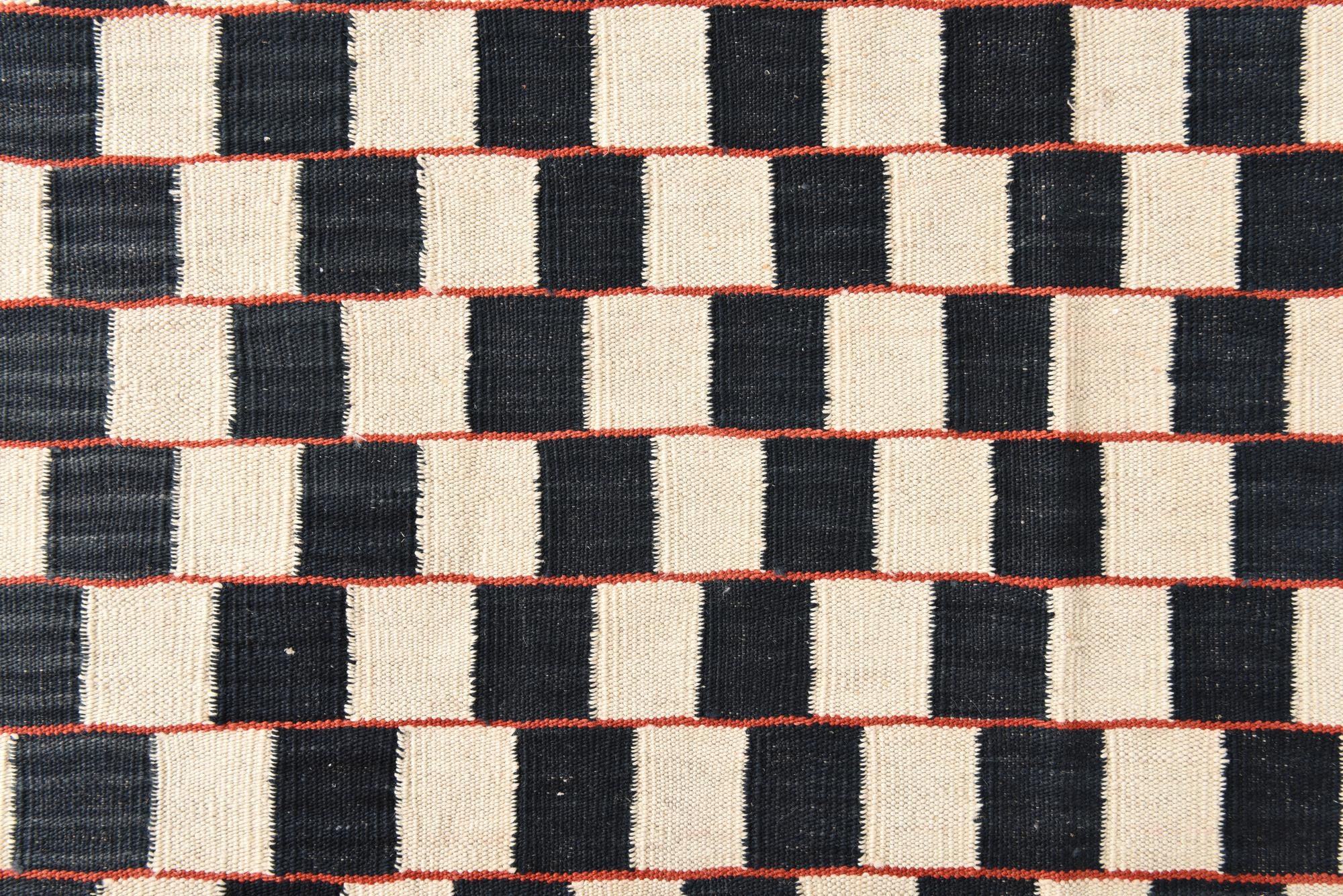 6' 8 x 9' 6 Hand Woven Kilim Modern Wool Rug