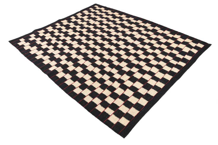 Detail image of 5' x 6' 2 Hand Woven Kilim Modern Wool Rug