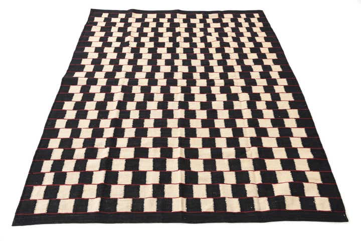 5' x 6' 2 Hand Woven Kilim Modern Wool Rug