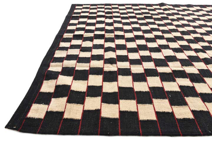 5' x 6' 2 Hand Woven Kilim Modern Wool Rug