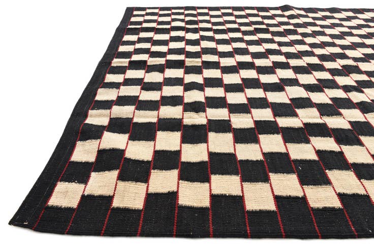 Detail image of 5' x 6' 2 Hand Woven Kilim Modern Wool Rug