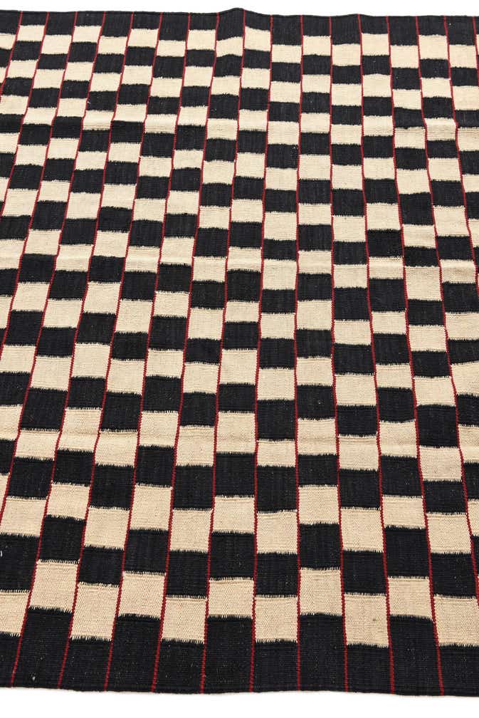 5' x 6' 2 Hand Woven Kilim Modern Wool Rug