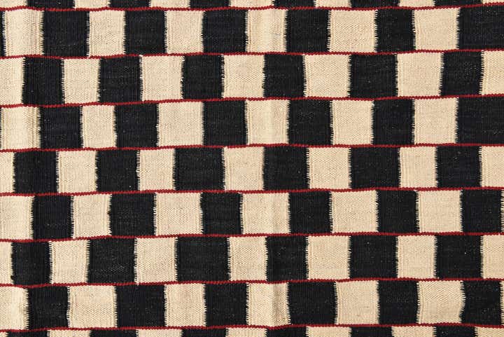 5' x 6' 2 Hand Woven Kilim Modern Wool Rug