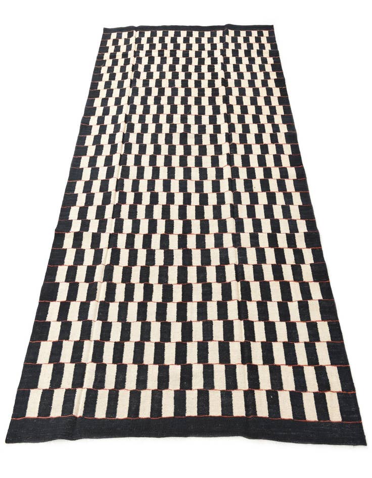 Detail image of 5' 8 x 7' 7  Hand Woven Kilim Modern Wool Rug