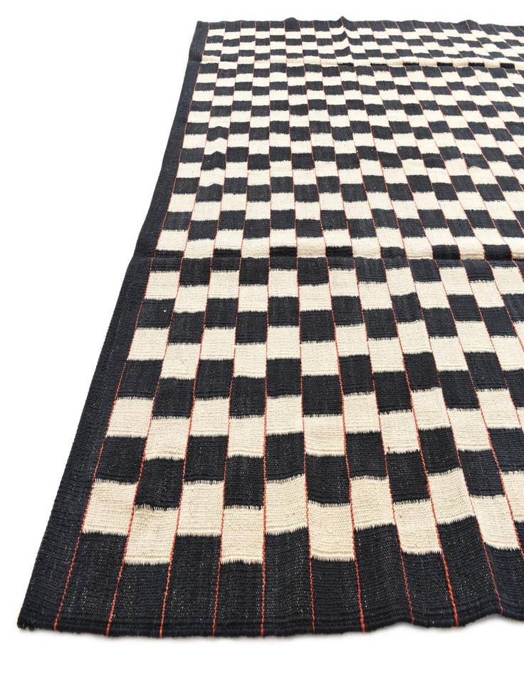 Detail image of 5' 8 x 7' 7  Hand Woven Kilim Modern Wool Rug