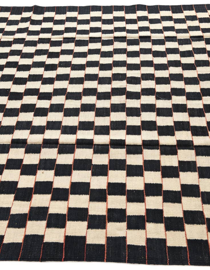 Detail image of 5' 8 x 7' 7  Hand Woven Kilim Modern Wool Rug