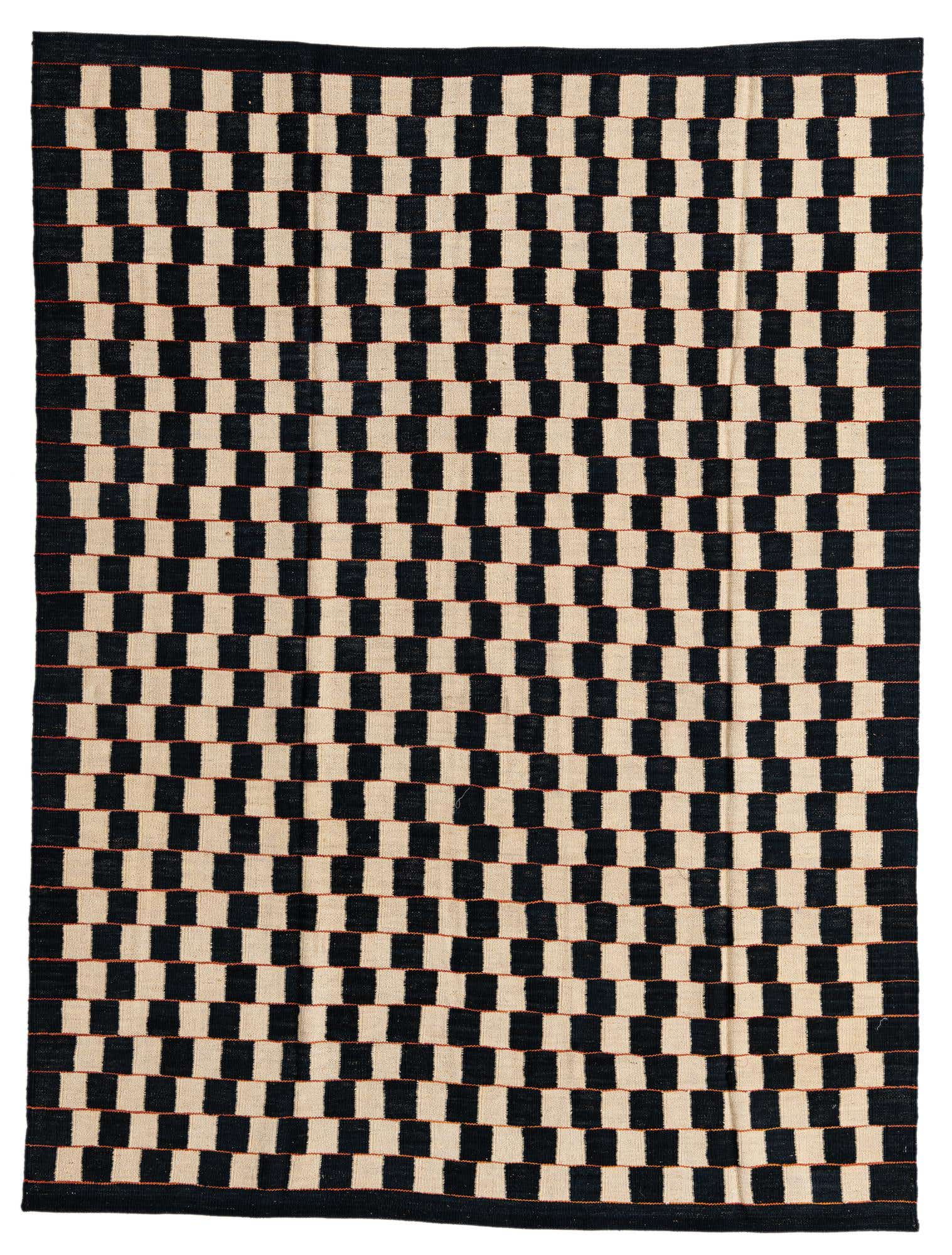 5' 8 x 7' 7 Hand Woven Kilim Modern Wool Rug