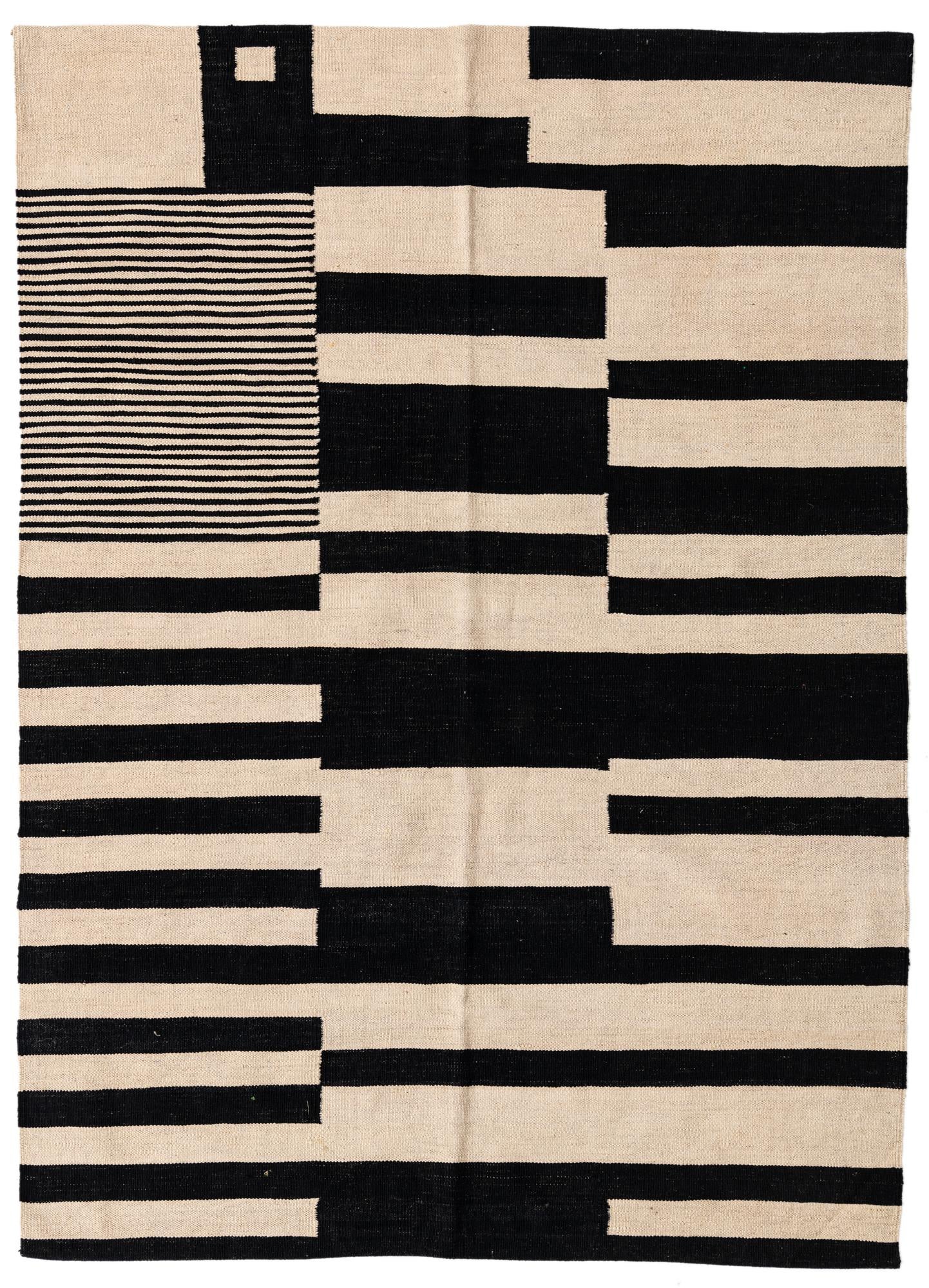 4' 10 x 6' 9 Hand Woven Kilim Modern Wool Rug