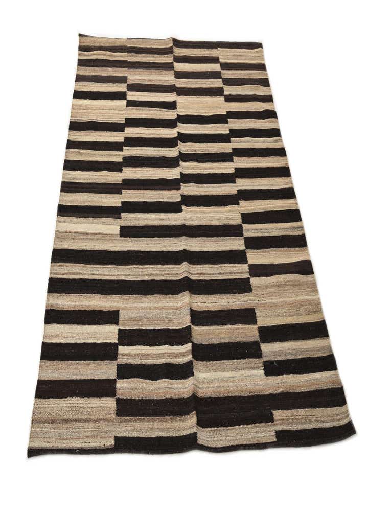 4' 3 x 5' 10 Hand Woven Kilim Modern Wool Rug