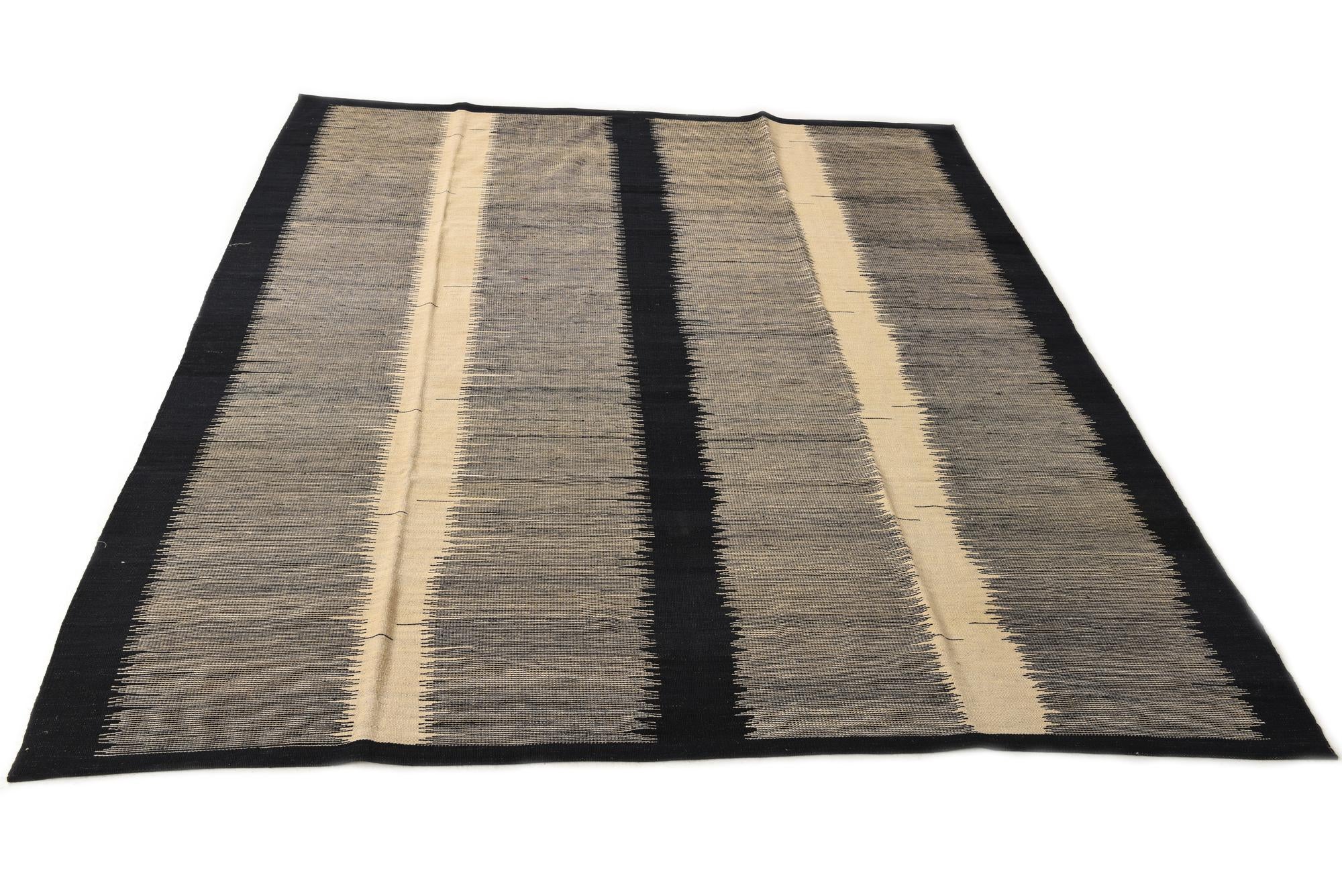 8' x 9' 7 Hand Woven Kilim Modern Wool Rug