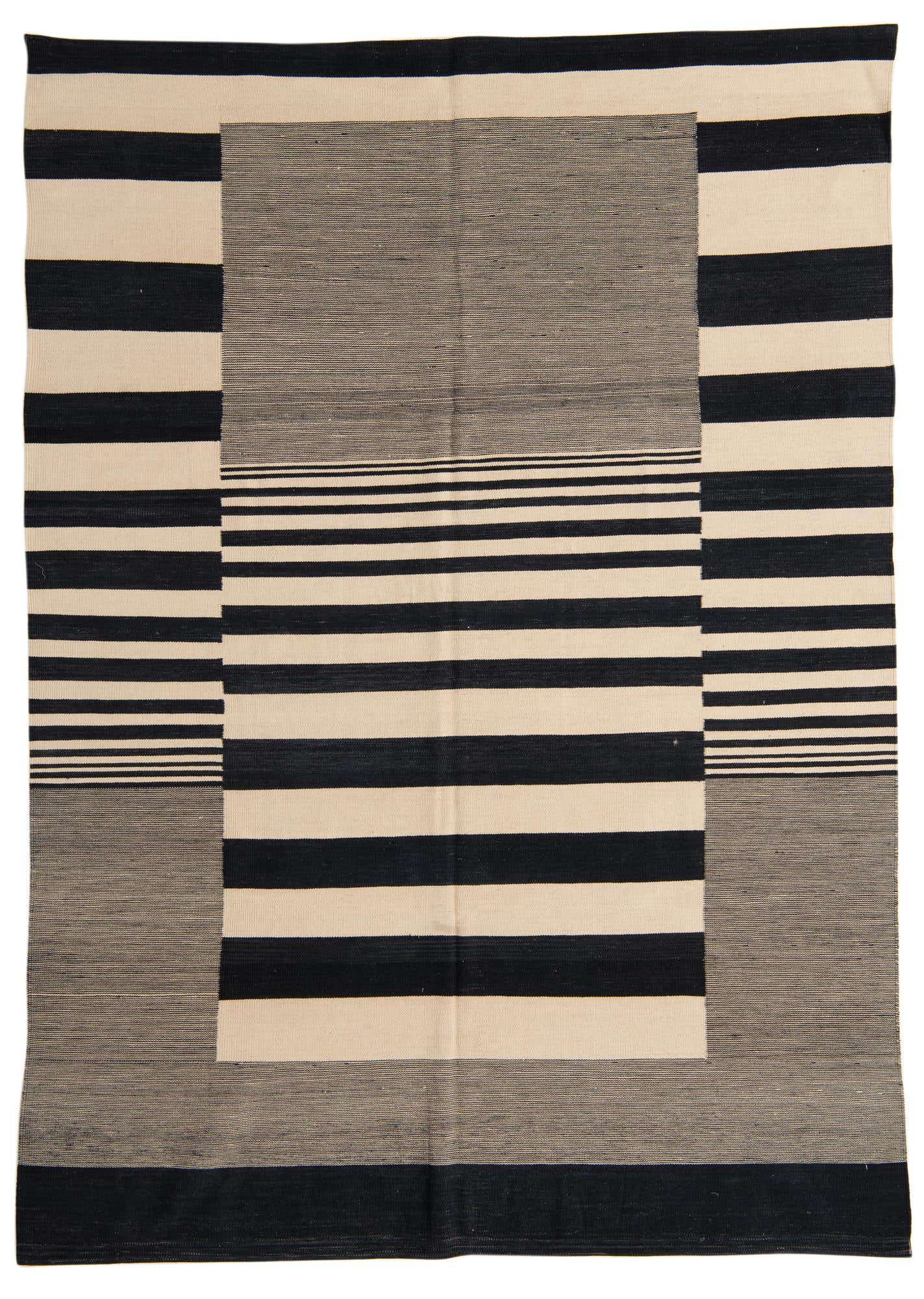 6' 10 x 9' 6 Hand Woven Kilim Modern Wool Rug
