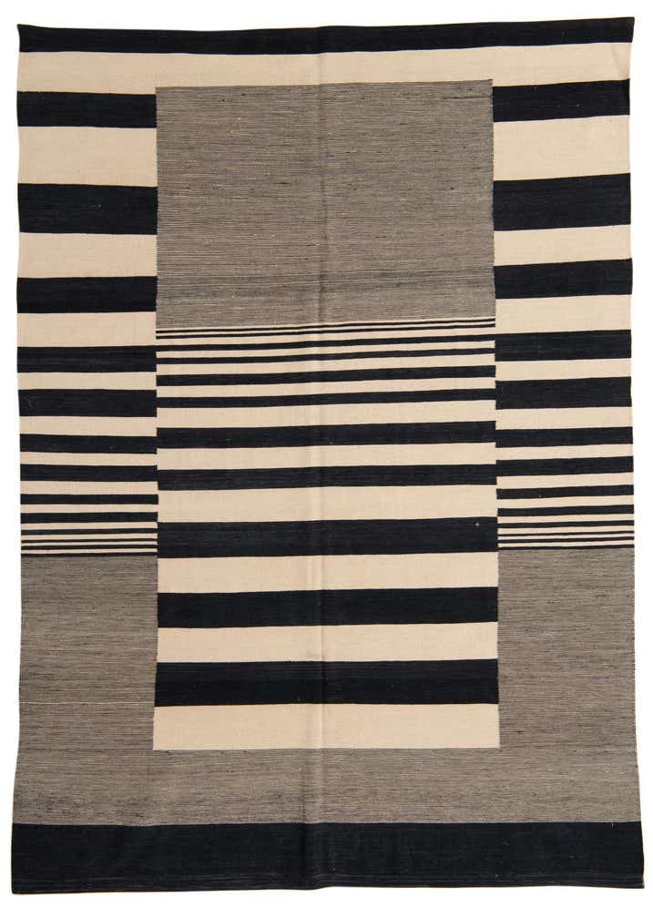 6' 10 x 9' 6 Hand Woven Kilim Modern Wool Rug