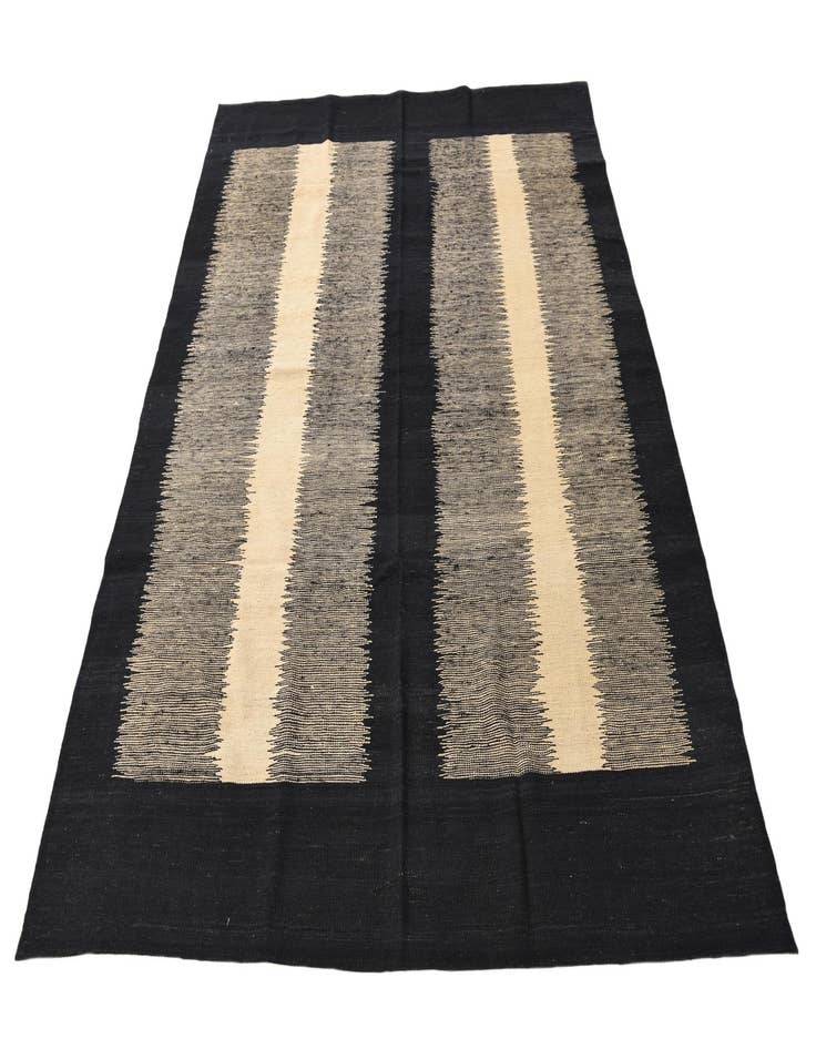 Detail image of 6' 1 x 7' 7  Hand Woven Kilim Modern Wool Rug