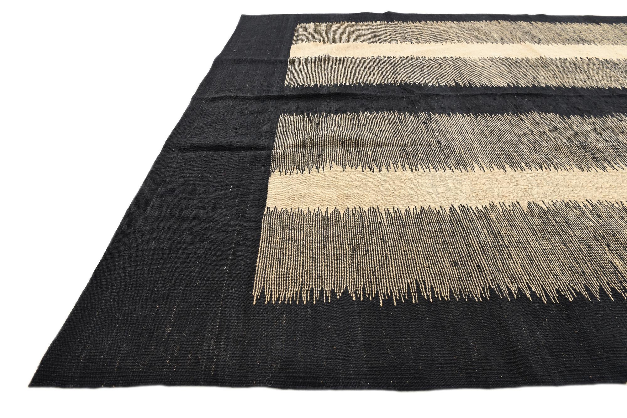 6' 1 x 7' 7 Hand Woven Kilim Modern Wool Rug
