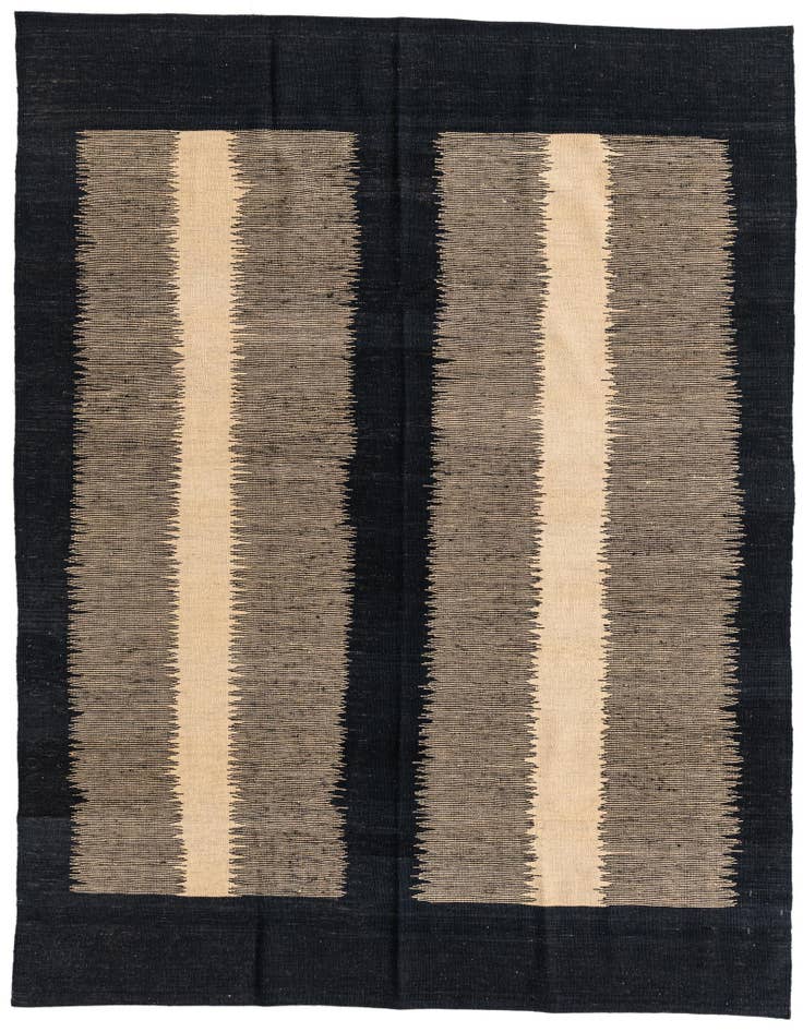 Detail image of 6' 1 x 7' 7 Hand Woven Kilim Modern Wool Rug