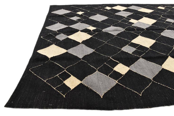 Detail image of 5' 1 x 6' 5 Hand Woven Kilim Modern Wool Rug