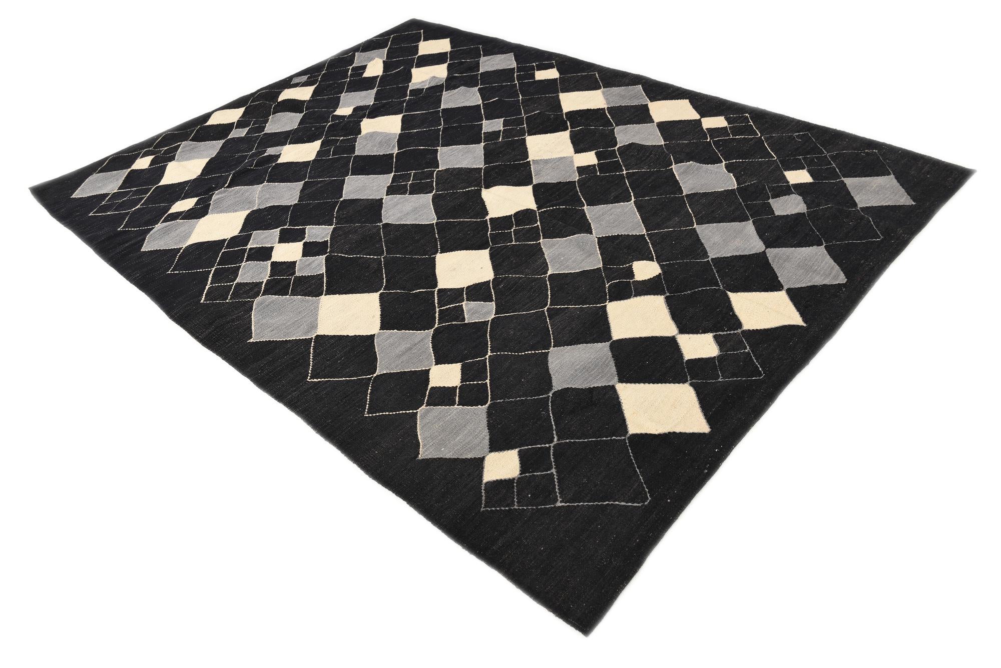 5' 9 x 7' 7 Hand Woven Kilim Modern Wool Rug