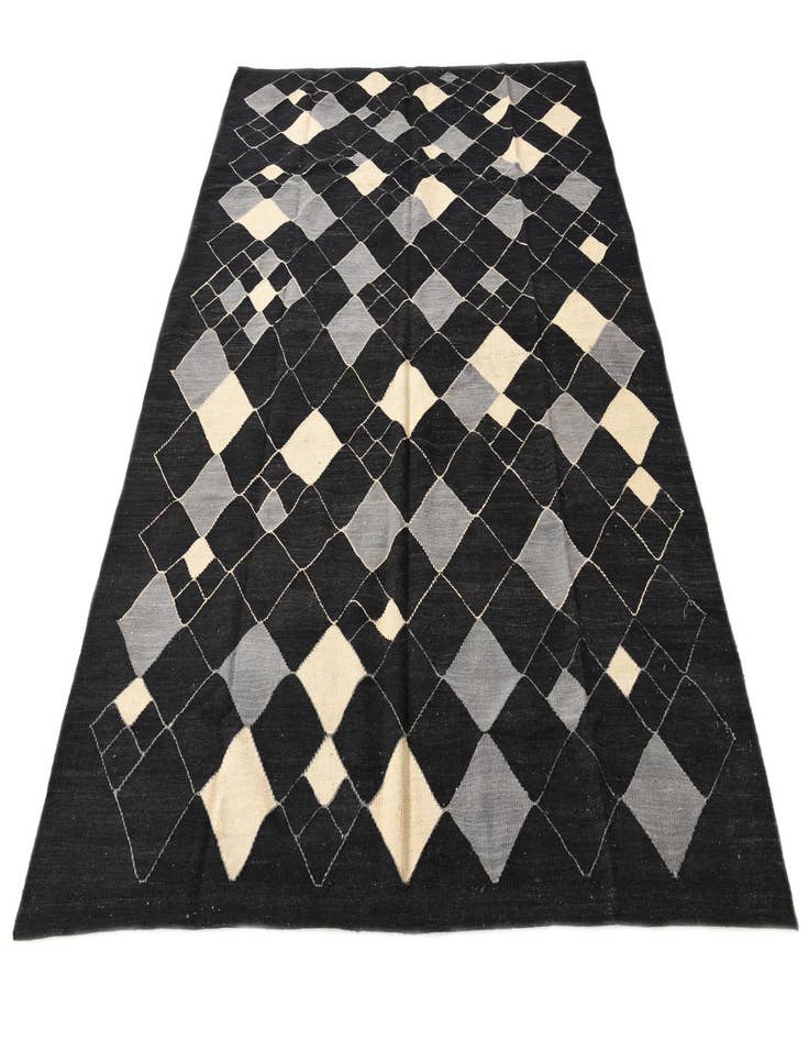 Detail image of 5' 9 x 7' 7  Hand Woven Kilim Modern Wool Rug