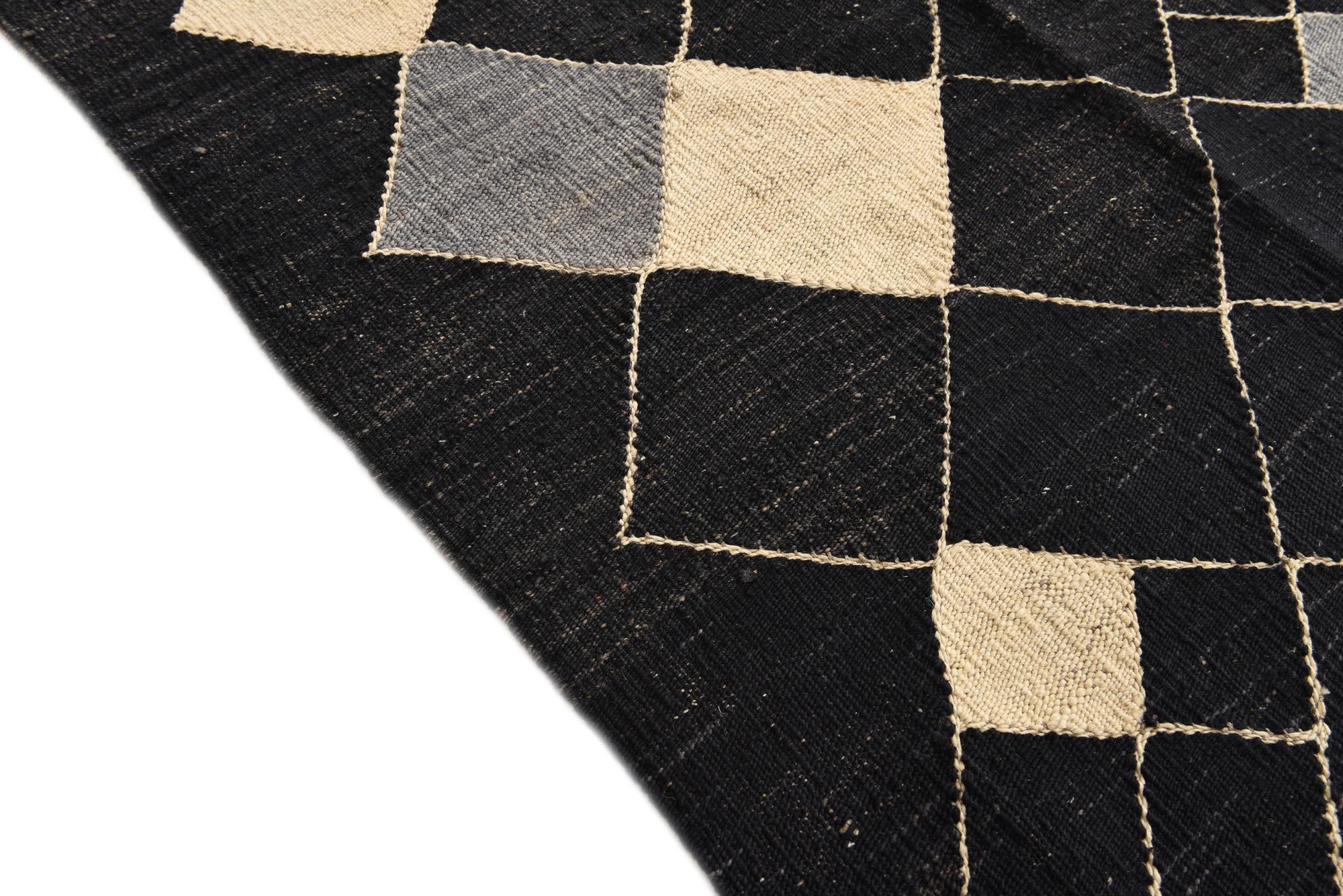 5' 9 x 7' 7 Hand Woven Kilim Modern Wool Rug