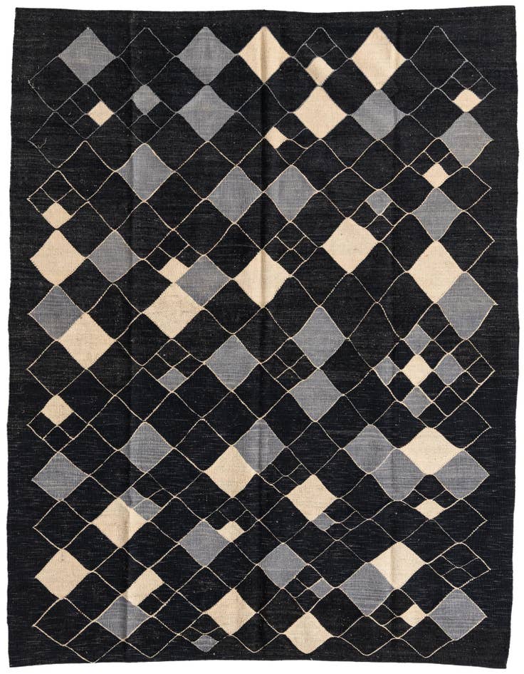 Detail image of 5' 9 x 7' 7 Hand Woven Kilim Modern Wool Rug